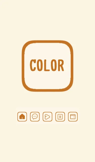 [LINE着せ替え] brown color B35の画像1