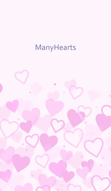 [LINE着せ替え] Many Hearts-PURPLE 49の画像1