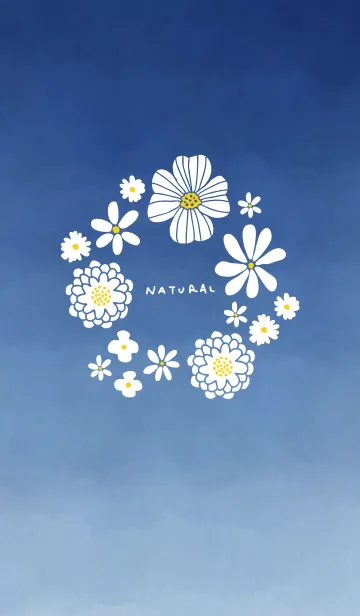 [LINE着せ替え] 白い花のリース 水彩28の画像1