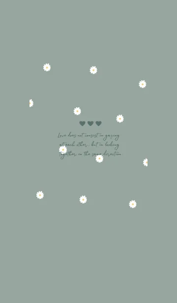 [LINE着せ替え] Daisy Days :)greenbeigeの画像1