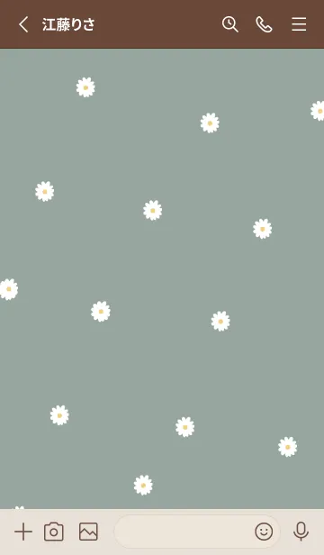 [LINE着せ替え] Daisy Days :)greenbeigeの画像2