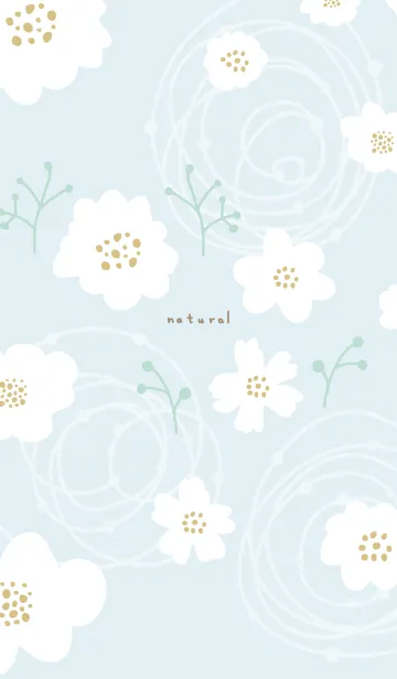 [LINE着せ替え] 白い花 おしゃれかわいい26の画像1