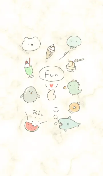 [LINE着せ替え] ゆるい仲間♡yellow14_1の画像1