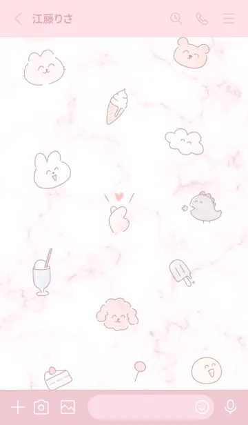 [LINE着せ替え] ゆるいスマイル♡pink10_1の画像2