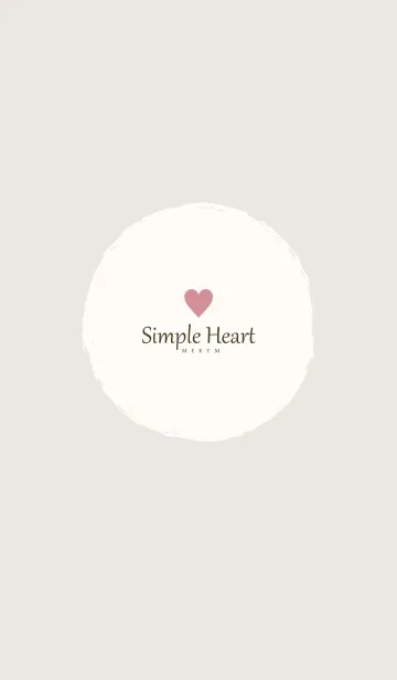 [LINE着せ替え] Simple Heart Dusky Beige - NATURAL 17の画像1