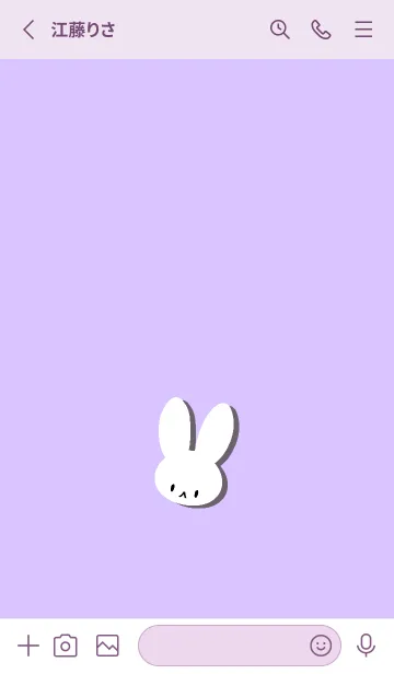 [LINE着せ替え] ホワイト ラビット 158の画像2