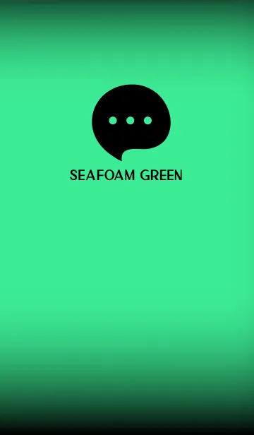 [LINE着せ替え] Black & Seafoam Green Theme V4 (JP)の画像1