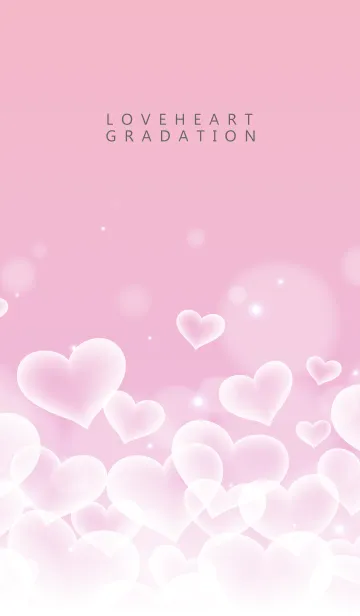 [LINE着せ替え] LOVE HEART GRADATION Pink&White 5の画像1