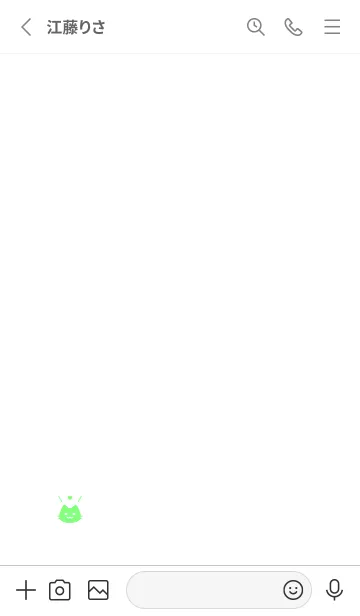 [LINE着せ替え] 小さな猫(ホワイト4-04)の画像2