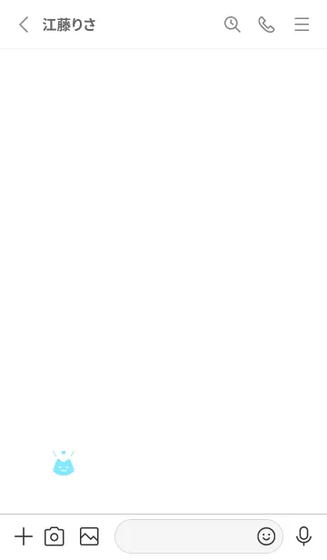 [LINE着せ替え] 小さな猫(ホワイト4-06)の画像2