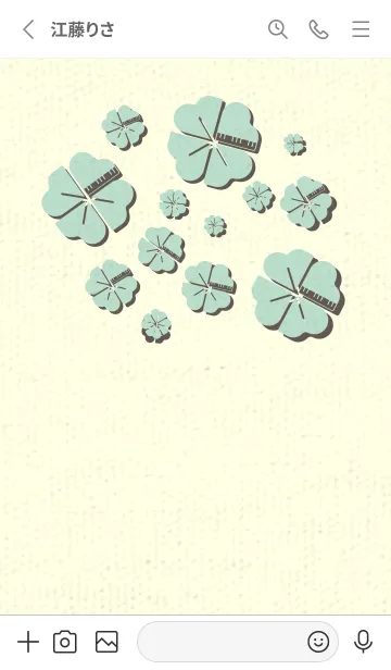 [LINE着せ替え] Piano clover オパールグリーンの画像2