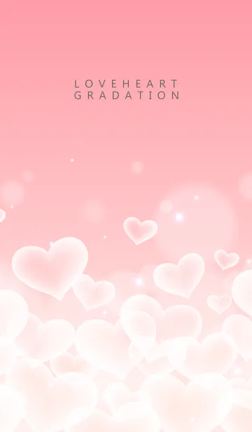 [LINE着せ替え] LOVE HEART GRADATION Pink&Beige 5の画像1