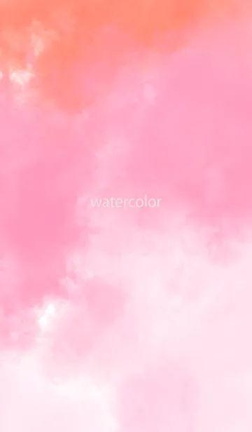 [LINE着せ替え] watercolor pink&orange 48の画像1