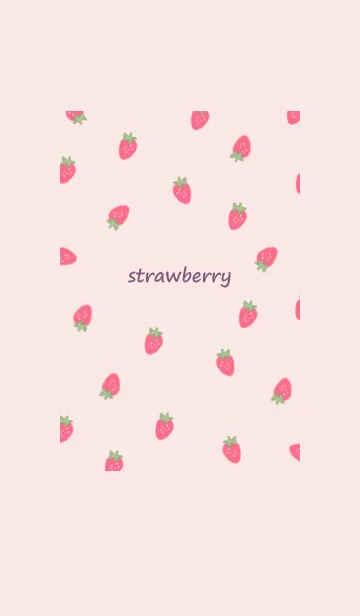 [LINE着せ替え] strawberry_pattern (lavender pink)の画像1