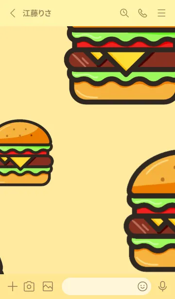 [LINE着せ替え] Happy Burgerの画像2
