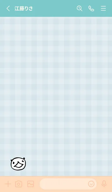 [LINE着せ替え] パンダ チェック柄14の画像2