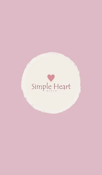 Simple Heart Dusky Pink - NATURAL 17の着せ替えメイン画像