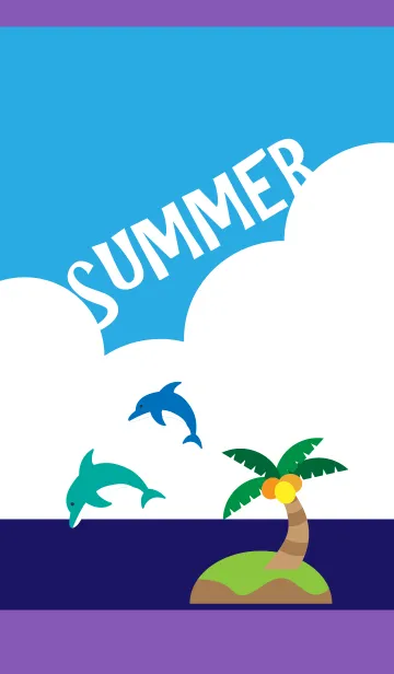 [LINE着せ替え] 夏の海 紫色の画像1