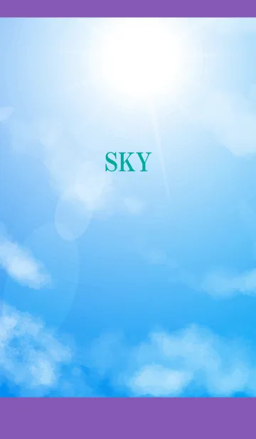 [LINE着せ替え] 空と太陽 紫色の画像1