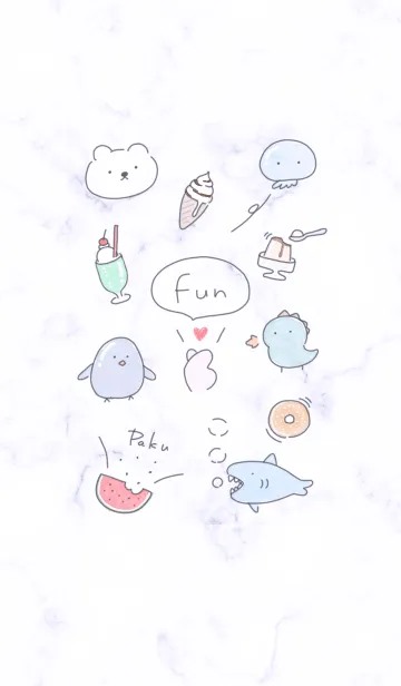 [LINE着せ替え] ゆるい仲間♡purple12_1の画像1