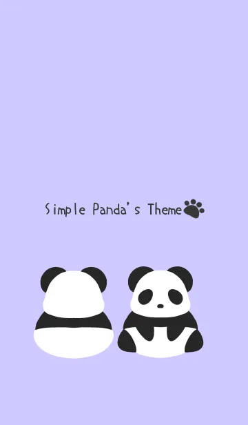 [LINE着せ替え] シンプルパンダ/クロッカスカラーの画像1