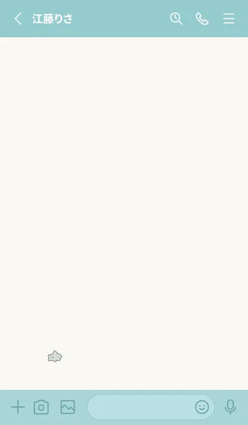 [LINE着せ替え] 小さなサメ。緑ベージュの画像2