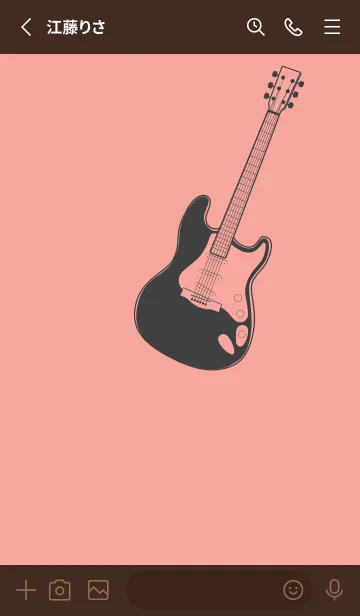 [LINE着せ替え] ELECTRIC GUITAR CLR Deep shell pinkの画像2