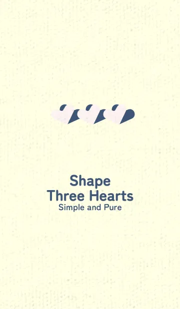 [LINE着せ替え] 3つのハート型の着せかえ 桜色の画像1