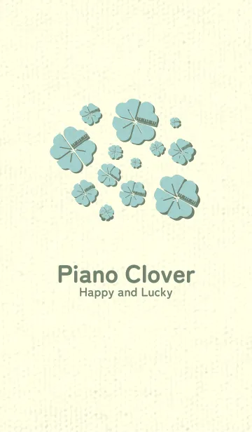 [LINE着せ替え] Piano clover ペールアクアの画像1