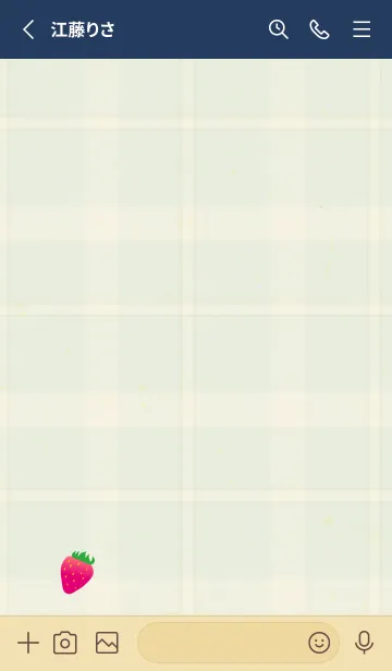 [LINE着せ替え] チェック柄 いちご28の画像2