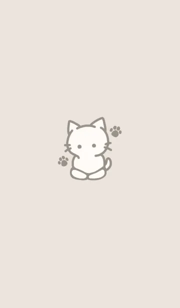 [LINE着せ替え] シンプルなねこの着せ替えの画像1