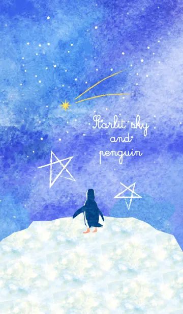 [LINE着せ替え] 星空ペンギンの画像1