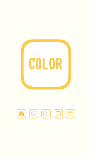 [LINE着せ替え] yellow color B33の画像1