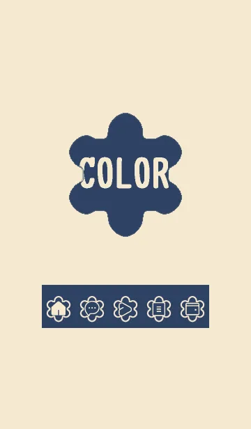 [LINE着せ替え] beige color C35の画像1