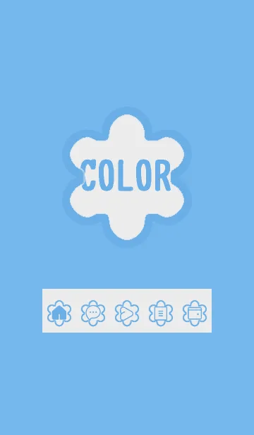 [LINE着せ替え] blue color C31の画像1