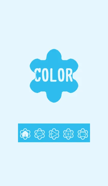 [LINE着せ替え] blue color C34の画像1