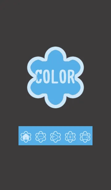 [LINE着せ替え] blue color C35の画像1