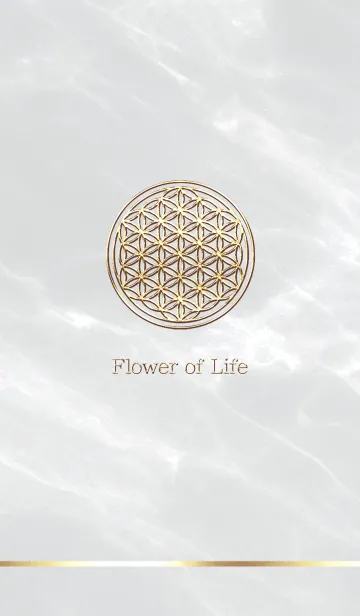 [LINE着せ替え] Flower of Life - Gold (S) -の画像1