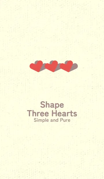 [LINE着せ替え] 3つのハート型の着せかえ ポピーレッドの画像1