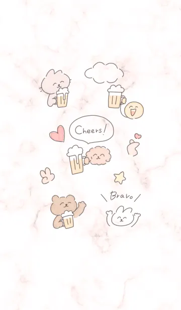 [LINE着せ替え] 乾杯♡babypink09_1の画像1