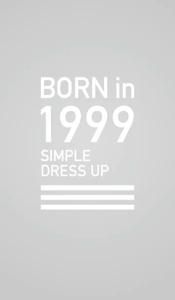 [LINE着せ替え] 1999年生まれ/シンプル着せ替えの画像1