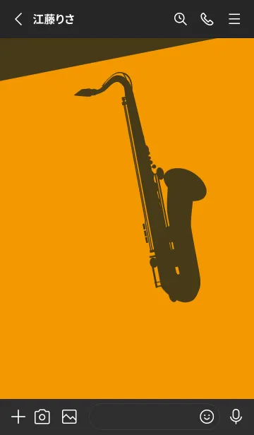 [LINE着せ替え] Saxophone CLR 金茶の画像2