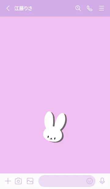 [LINE着せ替え] ホワイト ラビット 163の画像2