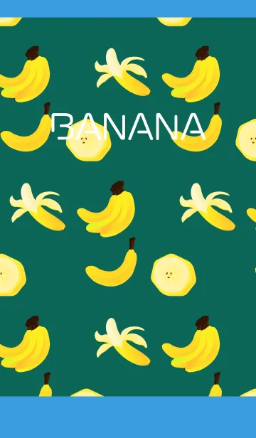 [LINE着せ替え] ちりばめたバナナ 青色の画像1