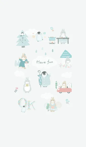 [LINE着せ替え] 北欧テイスト♡bluegreen06_1の画像1