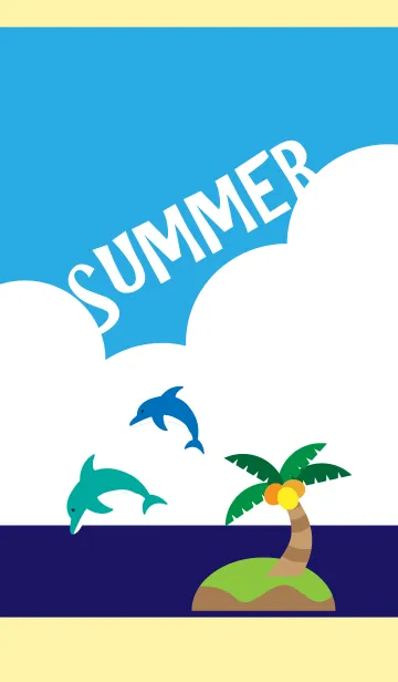 [LINE着せ替え] 夏の海 薄い黄色の画像1