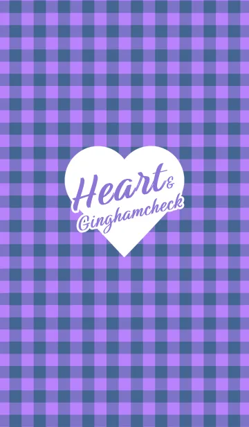 [LINE着せ替え] ハート ギンガムチェック 34の画像1