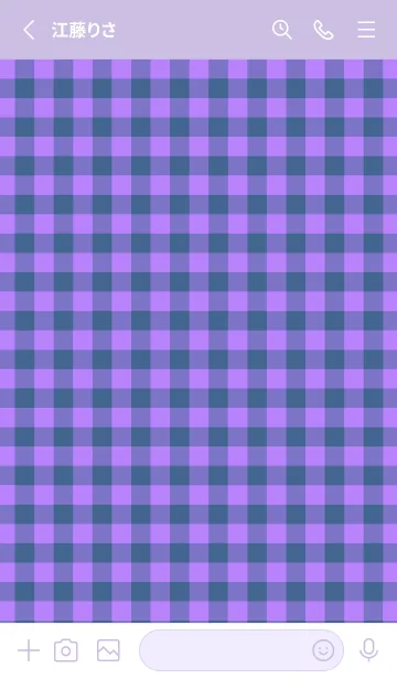 [LINE着せ替え] ハート ギンガムチェック 34の画像2