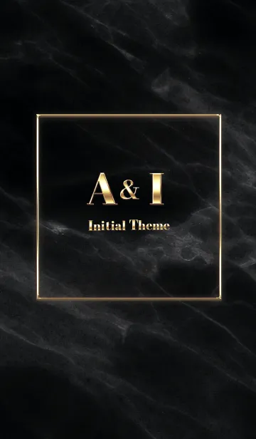 [LINE着せ替え] 【 A&I 】Initial Theme Gold - ブラックの画像1