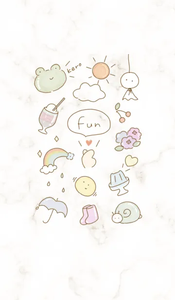 [LINE着せ替え] ほんわかな梅雨♡beige05_1の画像1